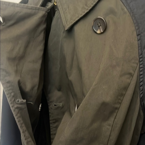 Altuzarra Target Collab Green and Black Trench Coat with Double-Breasted Front - Picture 5 of 6